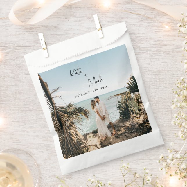 Modern Full Photo Thank You Favour Bag (Clipped)