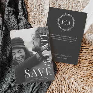 Modern Full Photo Wedding Save the Date