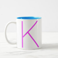 Modern Fun Bright Minimal Neon Monogram Two-Tone C