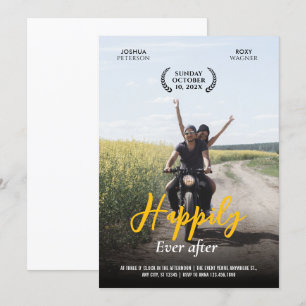 Modern Fun Casual Wedding  Invitation