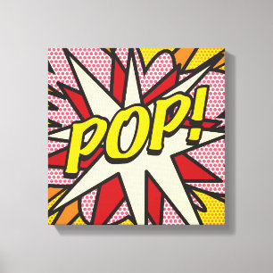 Modern Fun Comic Book POP Typographic Canvas Print