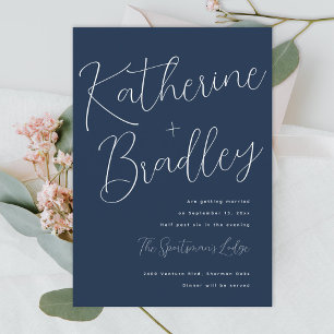 Modern fun couples names custom colours wedding invitation