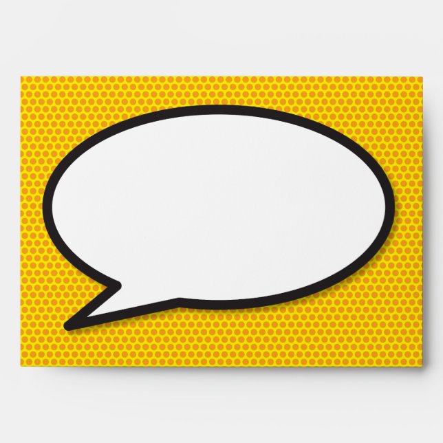 Modern Fun Designer Comic Book Speech Bubble Envelopes (Front)