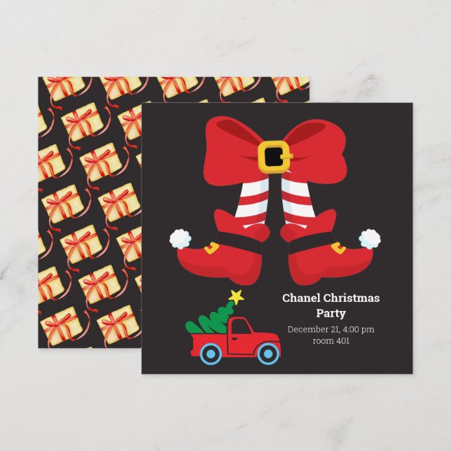 Modern Fun Festive Christmas  Holiday Card (Front/Back)