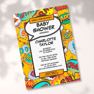 Modern Fun Gender Neutral Baby Shower Invitation