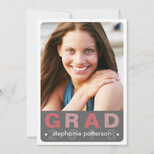 Modern Fun Grad Photo Card Graduation Party