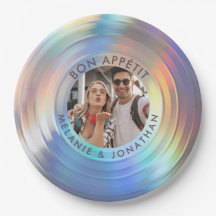  Modern Fun Holographic Bon Appetit Custom Wedding