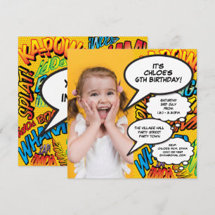 Modern Fun Photo Birthday Party Any Age Invitation