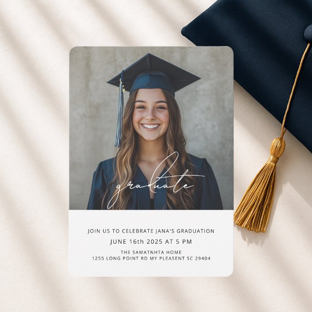 Modern Fun Photo Graduation | Class of 2025 Invitation (Creator Uploaded)
