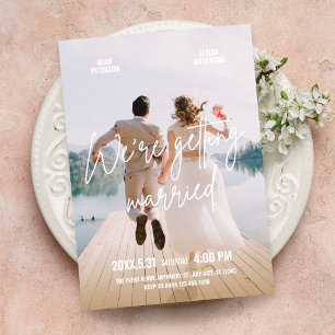 Modern fun photo wedding  invitation