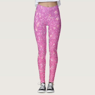 Modern Fun Pink Blush Glitter Sparkles Gift Leggings