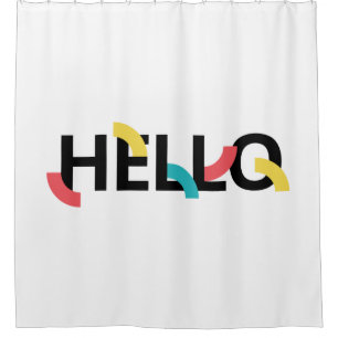Modern, fun, playful, colourful design of Hello
