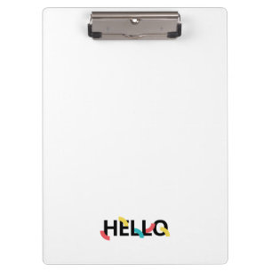 Modern, fun, playful, colourful design of Hello Clipboard