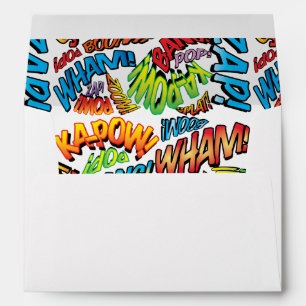 Modern Fun Pop Art Comic Book Typographic Envelope