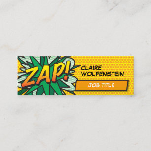 Modern Fun Pop Art Comic Book ZAP Mini Business Card