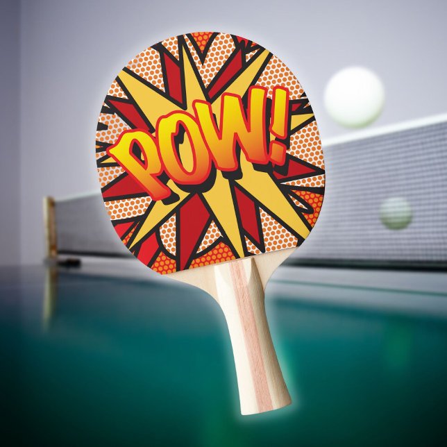 Modern Fun POW Comic Book Pop Art Ping Pong Paddle (Creator Uploaded)