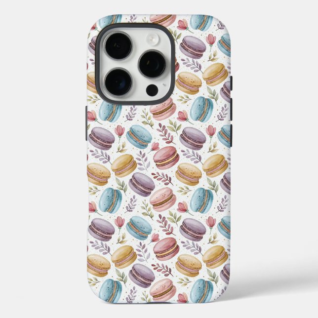 Modern Fun Sweet Macaroons Case-Mate iPhone Case (Back)