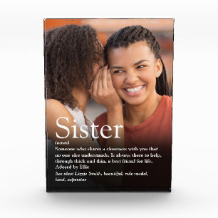 Modern Fun World's Best Ever Sister Definition Photo Block