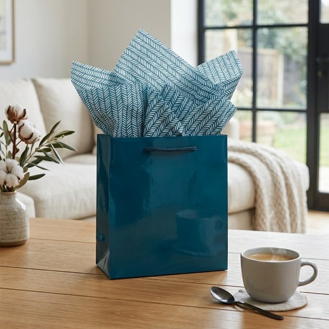 Modern Fun Zigzag Stripes Art Pattern Tissue Paper (Creator Uploaded)