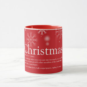 Modern FunChristmas Snowflake Family Definition Mug