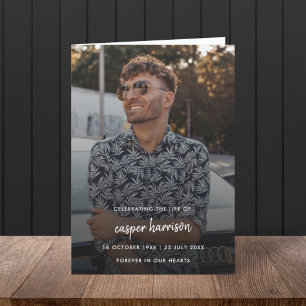 Modern Funeral   Celebration of Life Folded Program