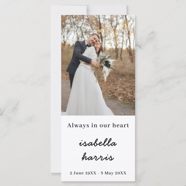 Modern Funeral Memorial Poem Design (Front)