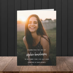 Modern Funeral   Order of Service Folded Program