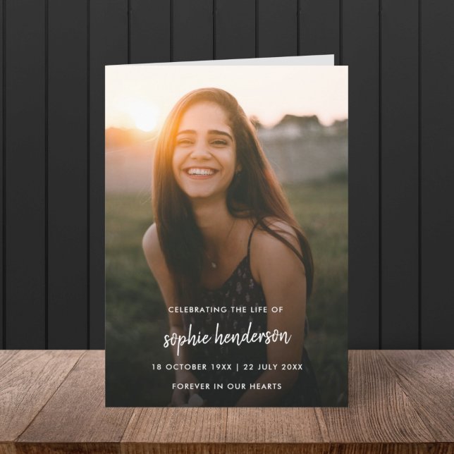 Modern Funeral | Order of Service Folded Program (Creator Uploaded)