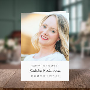 Modern Funeral   Order of Service Life Celebration Program