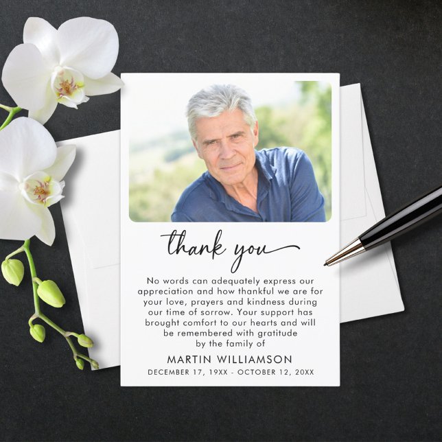 Modern Funeral Photo Script Thank You (Creator Uploaded)