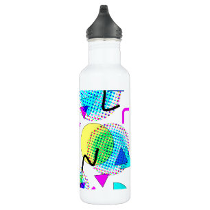 Modern Funky 80s Memphis Geometric Pattern 710 Ml Water Bottle