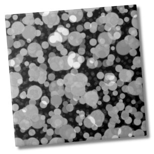 Modern Funky Black White Circles Polka Dot Pattern Tile