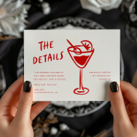 Modern Funky Retro QR Code Wedding Detail