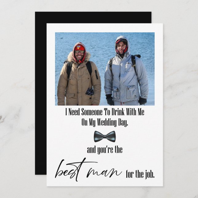 Modern Funny Best Man Proposal  (Front/Back)