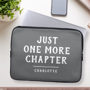 Modern Funny Book Lover Saying Custom Laptop Sleeve