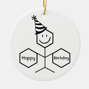 Modern Funny Chemist Pharmacist Birthday Chemistry Ceramic Ornament