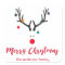 Modern funny Christmas reindeer on white