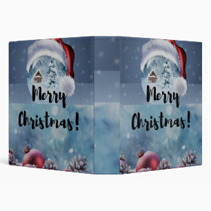 Modern funny cute Christmas reindeer      Binder