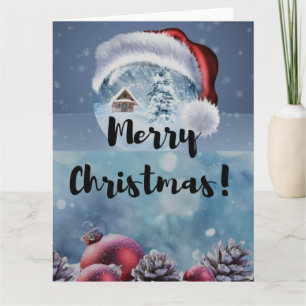 Modern funny cute Christmas reindeer Card