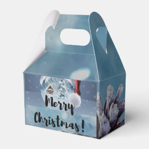 Modern funny cute Christmas reindeer Favor Box