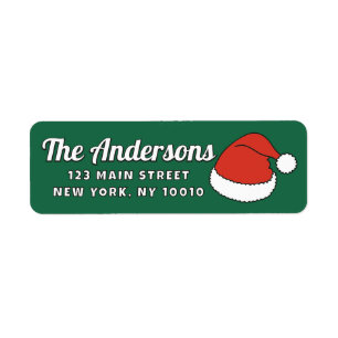 Modern Funny Cute Santa Hats Adresse de retour per