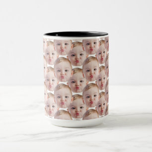Modern Funny Face baby Christmas Gift minimal Mug