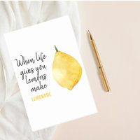 Modern Funny Lemon Yellow Quote