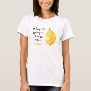 Modern Funny Lemon Yellow Quote T-Shirt