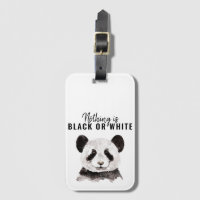 Modern Funny Panda Black And White With Quote