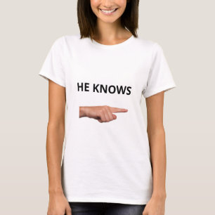Modern funny text & pointing hand T-Shirt