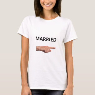 Modern funny text & pointing hand T-Shirt