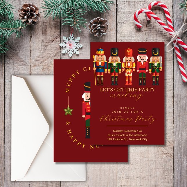 Modern Funny Unique Nutcracker Christmas Party Invitation (Creator Uploaded)