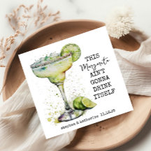 Modern Funny Watercolor Margarita Personalized