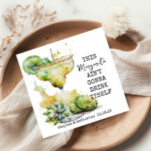 Modern Funny Watercolor Margarita Personalized